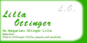 lilla ottinger business card